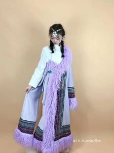 Vêtements ethniques Tibetan Yunnan Travel Pographie Année Robe Bohemian Style Vêtements