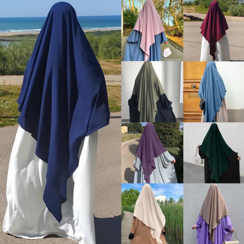 Ethnische Kleidung #TJ1 Einlagiger Khimar Nida Hijab