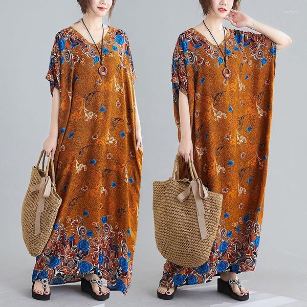 Vêtements ethniques Robes imprimées africaines traditionnelles pour femme Vintage Robe Maxi Africa Boho Bazin pour femmes plus robes