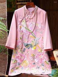 Vêtements ethniques Traditionnelle asiatique chinoise broderie tenue robes qipao