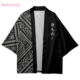 Vêtements ethniques Traditionnel Asian pour les femmes et les hommes SHORTS TROIS TROIS CHARDIGAN Kimono Style Paisley Print Shirts Yukata