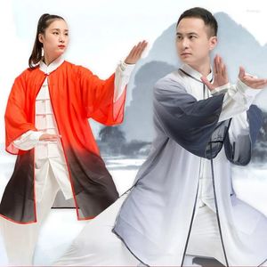 Ropa étnica Tradicional chino TaiChi Kungfu Uniforme Wushu Blusa Artes marciales Wing Chun Tops Tai Chi Ejercicio de la mañana Ropa