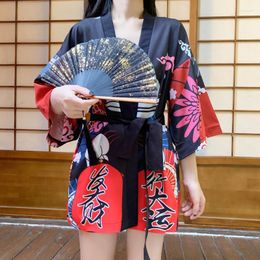 Etnische kleding Traditionele Japanse Kimono Belt Cardigan Summer Beach Yukata Haori Retro Women Aziatische kostuums losse heren shirt