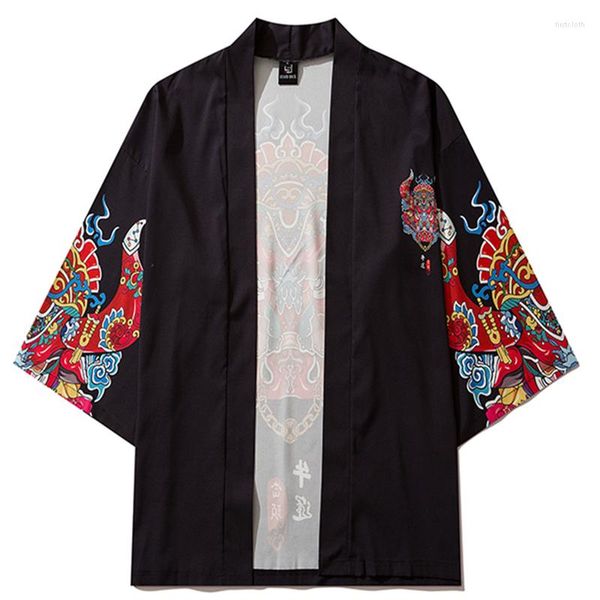 Vêtements ethniques traditionnel japonais Kimono pantalon ensemble Cardigan Cosplay chemise Blouse pour femmes Vintage Yukata femme été plage Haori