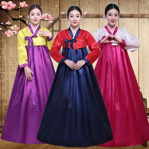 Vêtements ethniques Vêtements coréens traditionnels Robe Hanbok pour femmes Palais Ancient Robe V-Neck Performance nationale Kimono Yukata Asien Style D240419