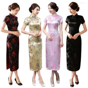 Robe de soirée de demoiselle d'honneur chinoise traditionnelle en fleur de prunier pour femme