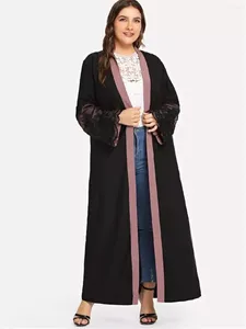 Vêtements ethniques Turquie Kaftan Muslim Cardigan Abayas Plus grande taille de la taille