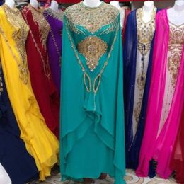 Vêtements ethniques Turquoise Marocain Dubaï Farasha Abaya Kaftan Tendances de la mode européenne et américaine