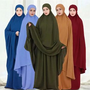 Vêtements ethniques Deux pièces Kaftan Prière Vêtement Ensemble Abaya pour femmes Batwing Hijab Robes Robe musulmane Longue Khimar Islamique Ramadan Burqa