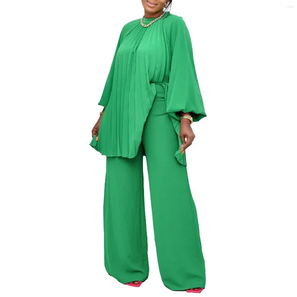 Abbigliamento etnico Set da due pezzi Tuta da donna Abiti autunnali Elegante africano per feste casual Maglie a maniche lunghe Pantaloni Abiti Abiti