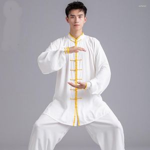 Vêtements ethniques Uniforme traditionnel chinois Wushu Taichi Hommes Kungfu Arts martiaux Costume Performance Costumes Tai Chi Vêtements d'exercice