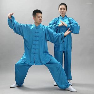 Vêtements ethniques Unisexe Chinois Taichi Uniforme Wushu Femmes Men Morning Morning Workout tenue Costume