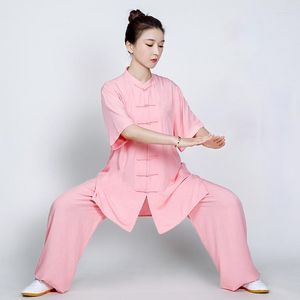 Etnische kleding unisex tai chi taiji uniformen Chinese stijl traditionele sets shaolin wushu ochtendoefeningen kostuums