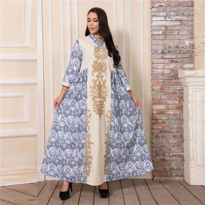 Ropa étnica Vestidos Longo Ramadán Dubai Abaya Turquía Islam Pakistán musulmán Lentejuelas bordado vestido largo para mujeres Kaftan Robe Arabe