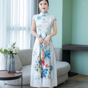 Vêtements ethniques Vietnam Robe traditionnelle 2023 Chinois Hanfu Oriental Cheongsam Qipao Mode Ao Dai 10518