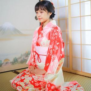 Vêtements ethniques Vintage Imprimer Kimono Robe Traditionnelle Japonaise Geisha Cosplay Costumes Classique Dames Spectacle Robe Noble