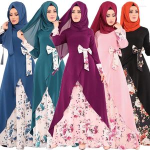 Vêtements ethniques vintage des femmes musulmanes imprimées Abaya longues robes maxi dinde du parti islamique du parti islamique Ramadan femme robes robe vestidos