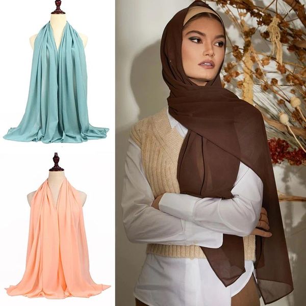 Vêtements ethniques We.Fine 2023 Mode Hijab pour femmes Soie glacée Respirant Femme musulmane Voile Prière Vêtement Couture Écharpe