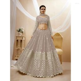 Etnische kleding bruiloft Lehenga choli faux georgette feestkleding borduurwerk salwar kameez sets