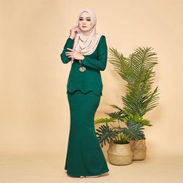 Etnische Kleding Wepbel 2 Stuk Sets Islam Outfits Lange Mouw Blouses Tops Maxi Rokken Vrouwen Moslim Jurk Islamitische Abaya Hijab Gewaad