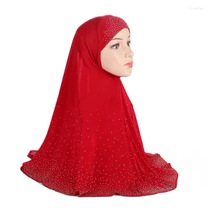 Vêtements ethniques en gros 2023 style Ramadan grande taille 70 70cm ity perles musulmane une pièce instantanée longue hijab