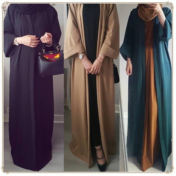 Vêtements ethniques Femme Abaya Dubaï Robe musulmane Kaftan Kimono Bangladesh Robe Jilbab Musulmane Islamique Caftan Marocain Turc