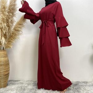 Vêtements ethniques femme musulmane Ababya robe en Satin femmes Abaya élégant dubaï turquie arabe islamique Caftan saoudien en mousseline de soie Simple