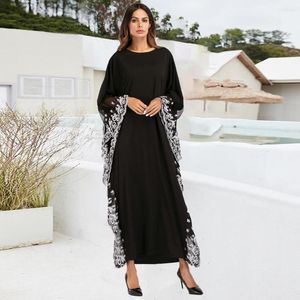 Vêtements ethniques femmes longue Robe musulmane Abayas pour femmes robes De grande taille noir Eid Mubarak islamique Robe De prière Islam Femme