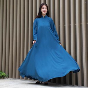 Vêtements ethniques Femmes Abayas Eid Ramadan Prière Robe Musulman Solide Caftans Islam Traditionnel Longue Robes Dubaï Turquie Lâche Caftan Femme