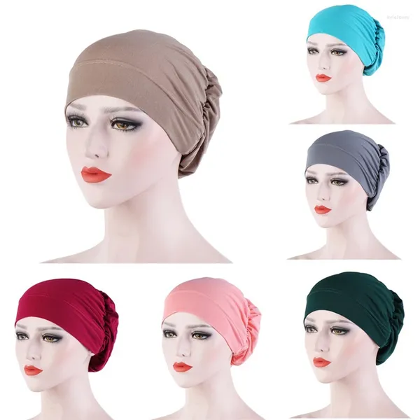 Ropa étnica mujeres algodón respiración hechicero para mujeres turbante tela elástica cabeza cabeza damas accesorios para el cabello bufanda musulmana