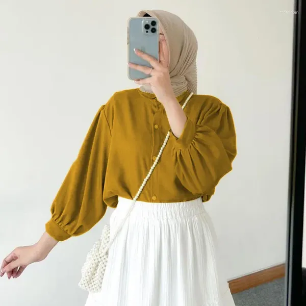 Vêtements ethniques Femmes Eid Tops musulmans Bouchons Boulons Colliers Single Poignent Cardigan Dubai Malaysian Solid Casual Sun Protection Bouton