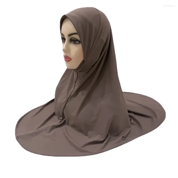 Vêtements ethniques Femmes Mode Linge Hijab Écharpe Longue Châle Musulman Plaine Doux Turban Cravate Head Wraps Pour Afrique Foulard Ramadan Priez Chapeaux