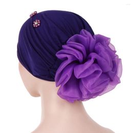 Vêtements ethniques femmes casquette de perte de cheveux Beanie Skullies fleur perles musulman Cancer chimio islamique chapeau couverture tête écharpe mode Bonnet