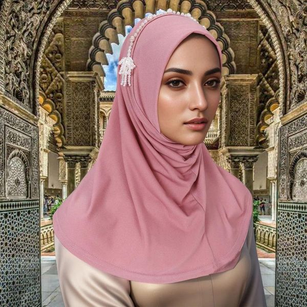 Vêtements ethniques Femmes Hijab Scarf Couleur solide