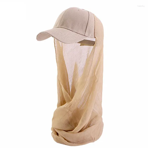 Vêtements ethniques Femmes Hijabs Muslim Sports Style Couleur solide Écarpe simple Baseball Cap One Piece 1 Et accessoires