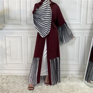 Etnische kleding Vrouwen Kimono Open Abaya Dubai geïmiteerde zijdestof Islamitische Arabische moslim hijab Jurk gewoon stofdoek Start Cardigan Turkije