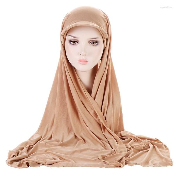 Vêtements ethniques Femmes Musulman Hijab Jersey Chiffion Écharpe Sports d'été Casquettes de baseball Dames Headwrap Prêt à porter Foulard Bonnet