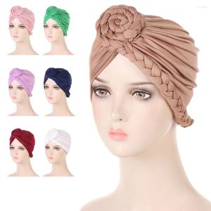 Vêtements ethniques Femmes Musulman Hijab Turban Beaids Noeud Skullies Stretch Chemo Cap Cancer Chapeau Bonnet Bonnets Perte De Cheveux Foulard Chapeaux