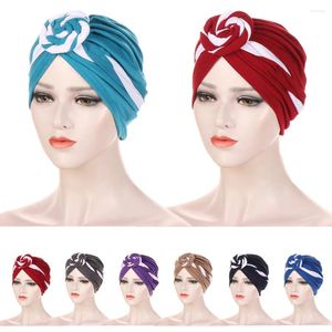 Vêtements ethniques Femmes Musulman Twist Noeud Hijab Bonnet Chemo Cap Cancer Bonnets Femme Turban Islamique Arabe Perte De Cheveux Chapeau Chapeaux Wrap