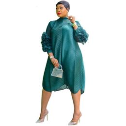 Vêtements ethniques Robe africaine pour femmes Pétale Manches épissées Lâche Ropa Imprimé Bonne mode Vêtements de rue traditionnels Kanga Robe africaine 230520