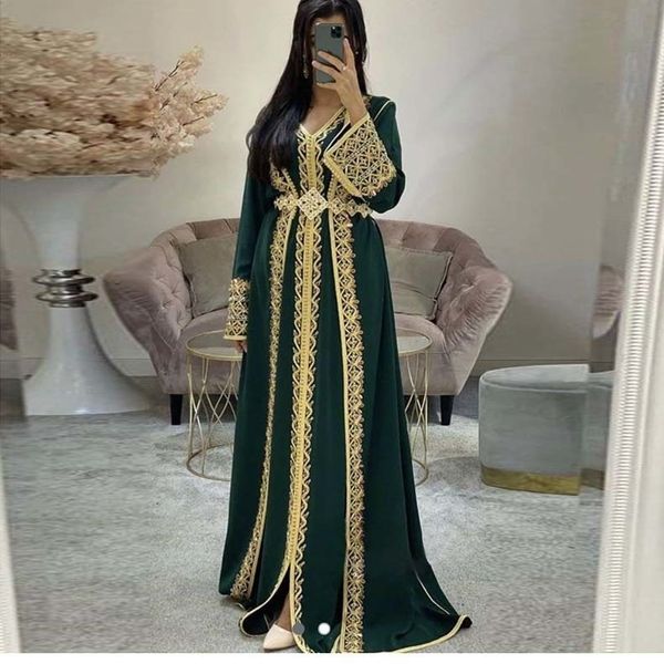 Ropa étnica Moda para mujer Bordado Kaftan largo Jellaba Ropa musulmana Dubai Manga larga Abaya Vestido de noche para mujer 230520