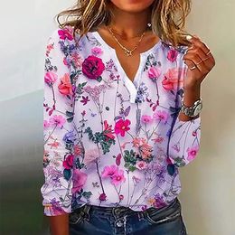 Ethnische Kleidung Damen-Blusen mit Blumendruck, weibliches Sommer-dünnes Blusenhemd, geeignet für Freunde, die sich versammeln, NIN668