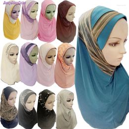 Etnische Kleding vrouwen Ramadan Hijab Amira Cap Moslim Islamitische Instant Hoofddoek Hoofd Wrap Arabische Maleisië Sjaals Nek Cover Khimar Tulband