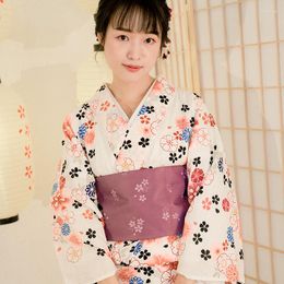 Etnische Kleding Vrouwen Zomer Lange Kimono Japan Stijl Festival Vuurwerk Yukata Retro Jurk Bloemenprints Cosplay Wear