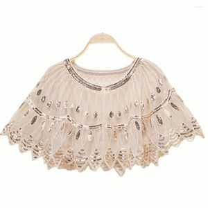 Ropa étnica mujeres lentejuelas cape boade buardal encubrimiento nocturno flapper flapper deco size gratis envolturas de chal