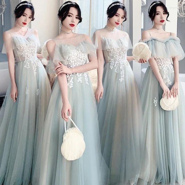 Vêtements ethniques Femmes Mariage Demoiselle d'honneur Robe Robe Princesse Style Gaze Jupe Classique Élégant Prom Party Qipao Plus Taille 3XL Robes