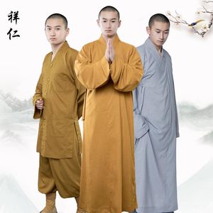 Vêtements ethniques Xiangren Printemps et été Robe de moine longue courte en fil de bambou léger respirant grand petit
