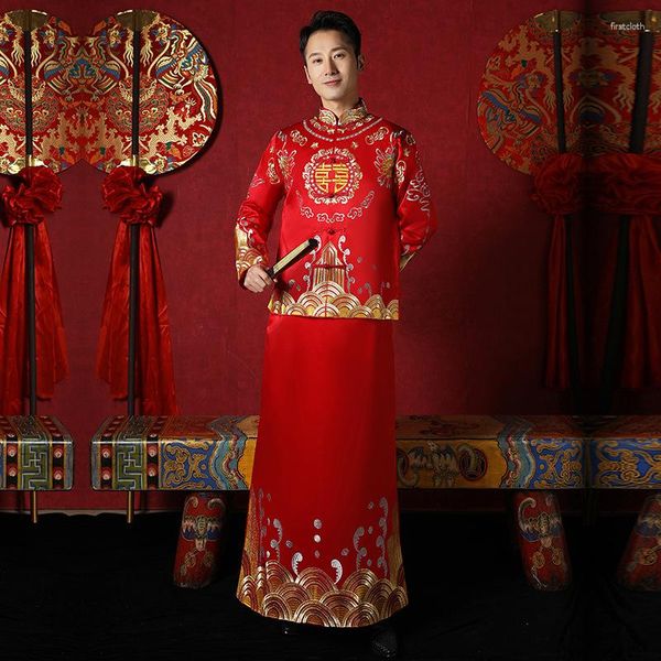 Vêtements ethniques Youirqipao chinois traditionnel Xiuhe costume de mariage pour hommes ensembles de marié mâle cosplay robe de mariée antique Tang