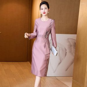 Etnische Kleding Yourqipao Herfst Chinese Moeder Van De Bruid Jurk Bruiloft Cheongsams Jurken Lange Mouwen Party Prom Jassen