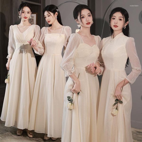 Ropa étnica Yourqipao Cheongsams champán vestidos de fiesta de boda para damas de honor invitado chino mujer vestido bata elegante vestidos largos